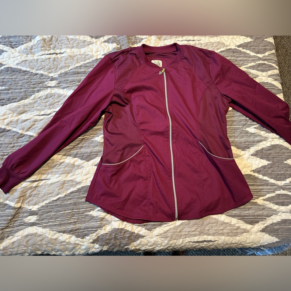 Wine (maroon) Cherokee scrub jacket